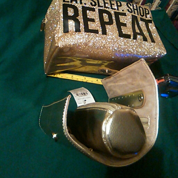 Gold evening clutch and pouch - Picture 4 of 6